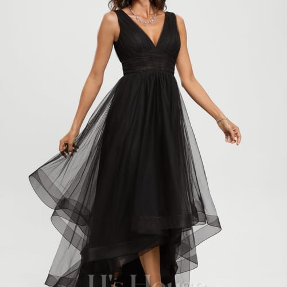 Chic Midnight Blue High-Low Dress - Picture 4 of 12